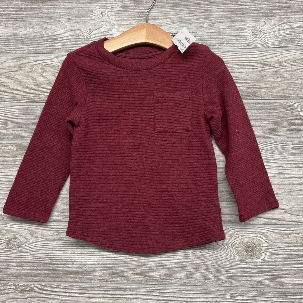 LS Ribbed Shirt Chest Pocket 2T