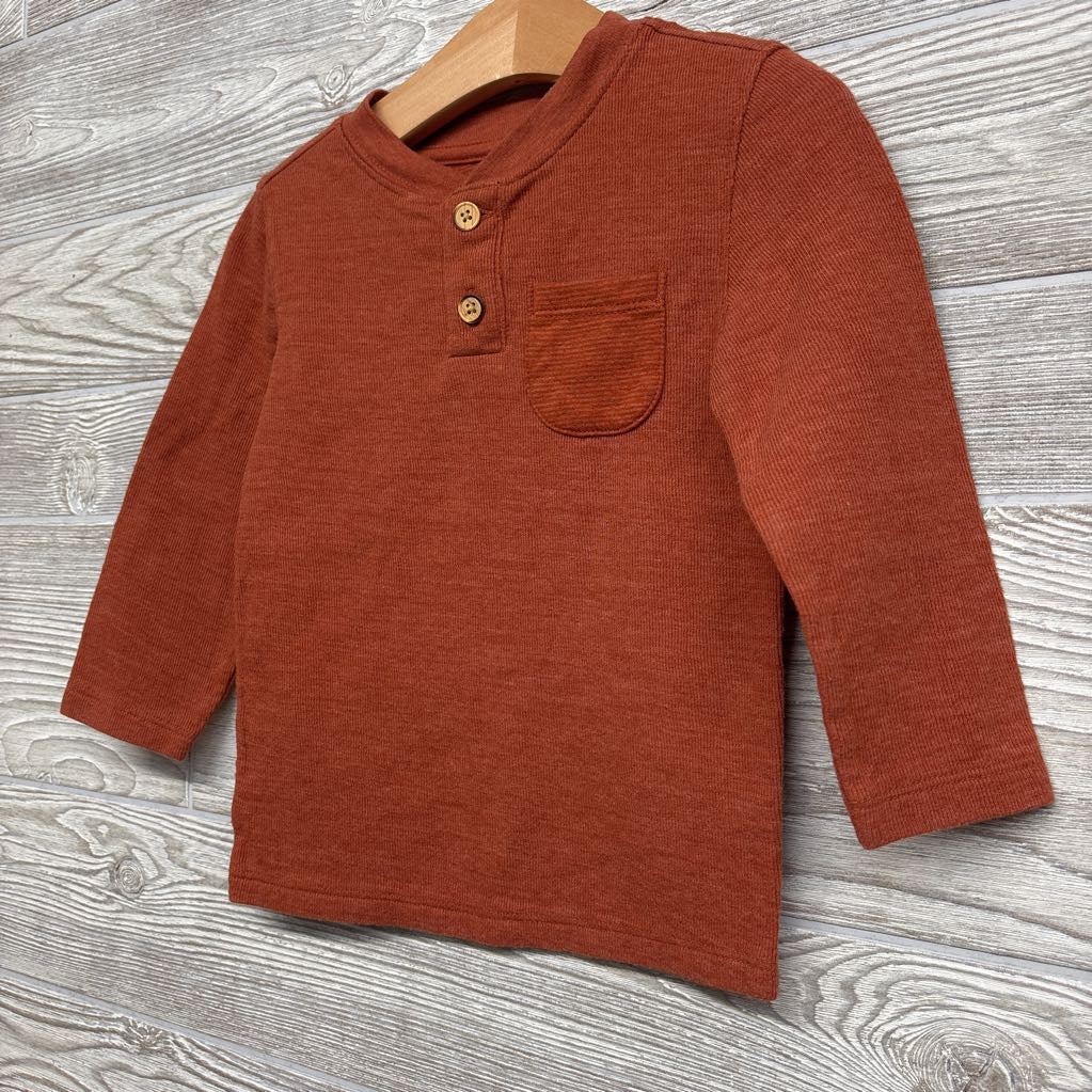 LS Henley Shirt Chest Pocket 2T