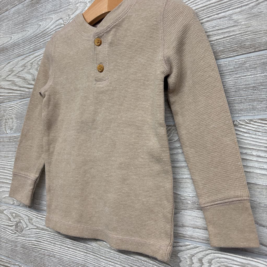 LS Waffle Knit Henley Shirt 2T