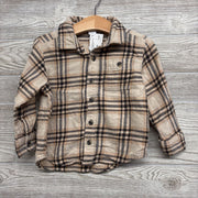 LS Plaid Button Up Shirt Chest Pocket 3T