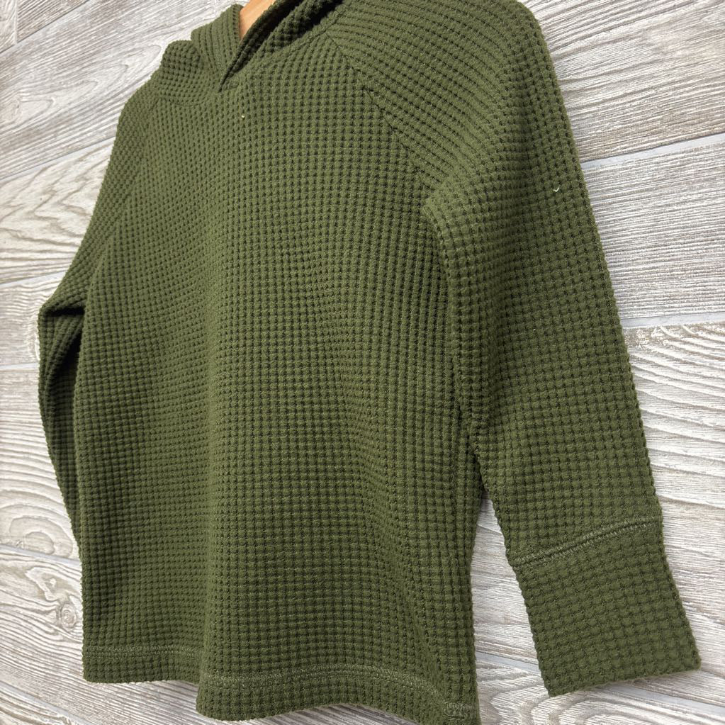 LS Waffle Knit Shirt W/ Hood 3T