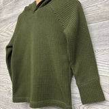 LS Waffle Knit Shirt W/ Hood 3T