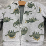 Full Zip Fleece Hoodie Dinosaurs, LS Bodysuit Stripes & Pants 6M