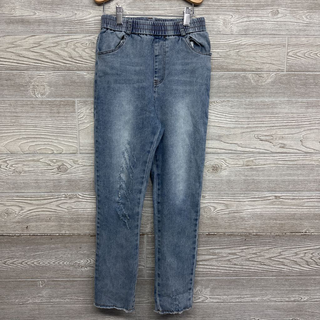 Pull On Jeans Frayed 8
