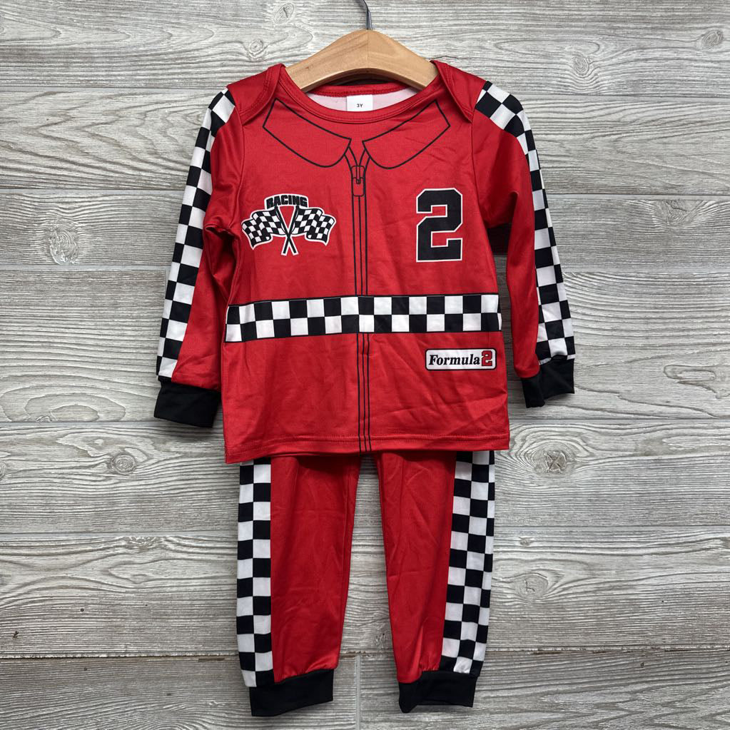 LS Shirt Racing #2 & Joggers Checker 3T