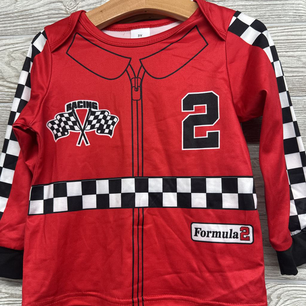 LS Shirt Racing #2 & Joggers Checker 3T