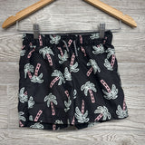 Drawstring Swim Trunks Neon Palm Trees 8