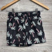 Drawstring Swim Trunks Neon Palm Trees 8