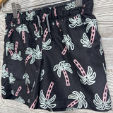 Drawstring Swim Trunks Neon Palm Trees 8