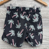 Drawstring Swim Trunks Neon Palm Trees 8