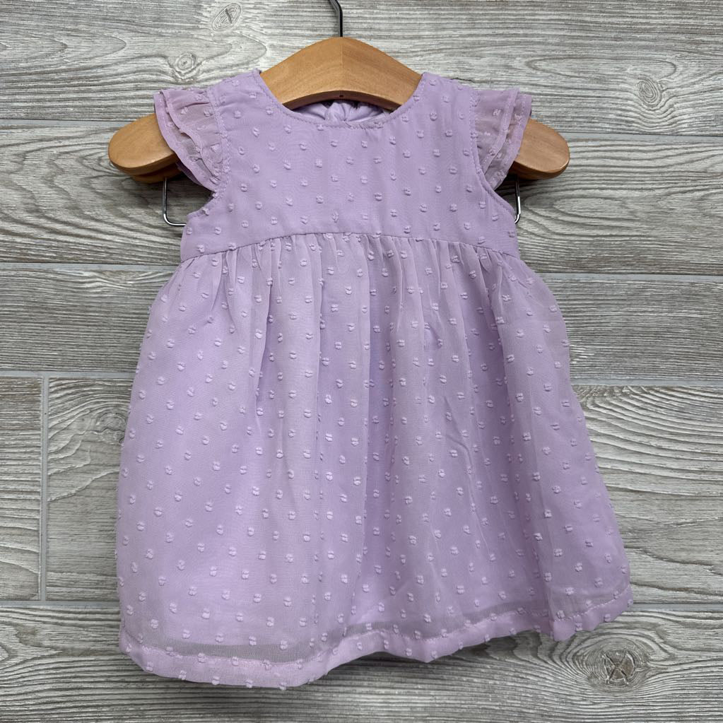 Sheer Textured Dot Dress & Bloomers 6M