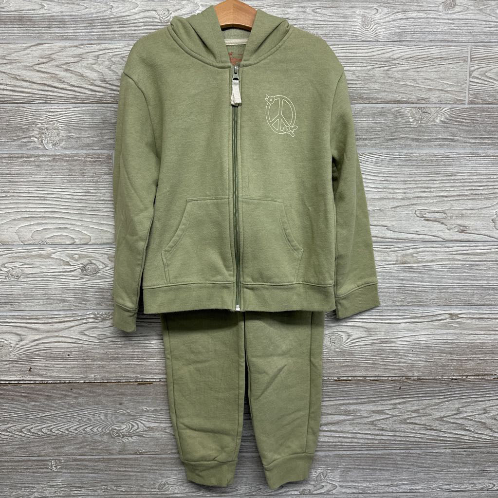 Jacket Peace Sign & Jogger Sweatpants 6-7