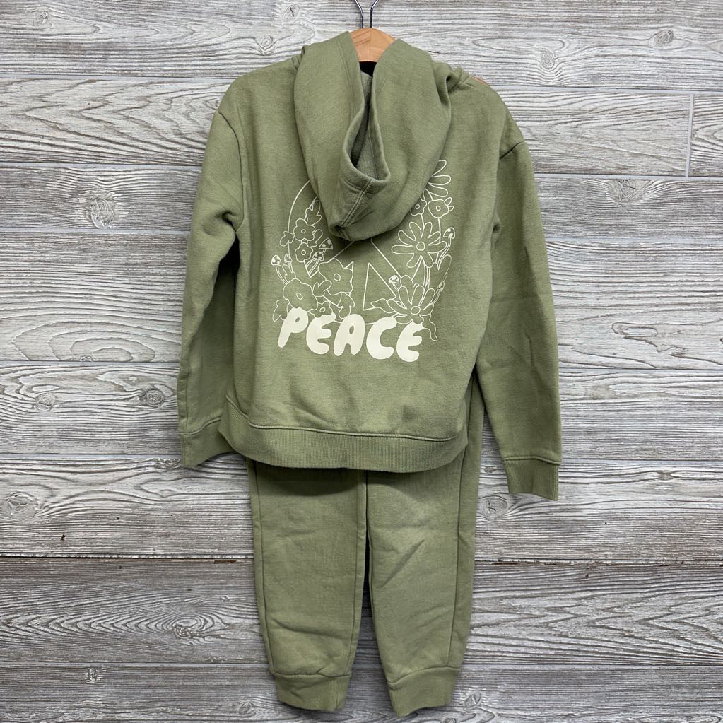 Jacket Peace Sign & Jogger Sweatpants 6-7