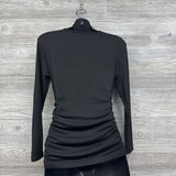 LS Ribbed Ruched Shirt Large
