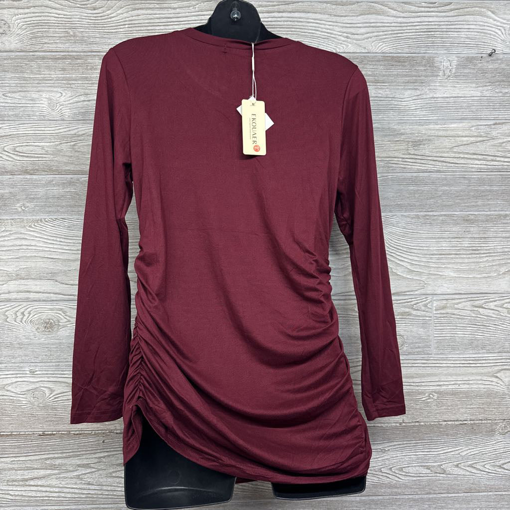 NEW LS Ruched Shirt Large