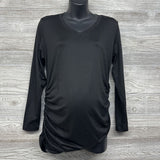 LS Ruched V Neck Shirt Large