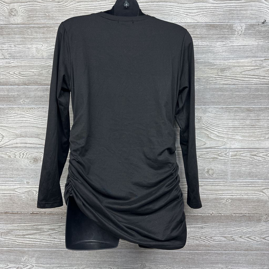 LS Ruched V Neck Shirt Large