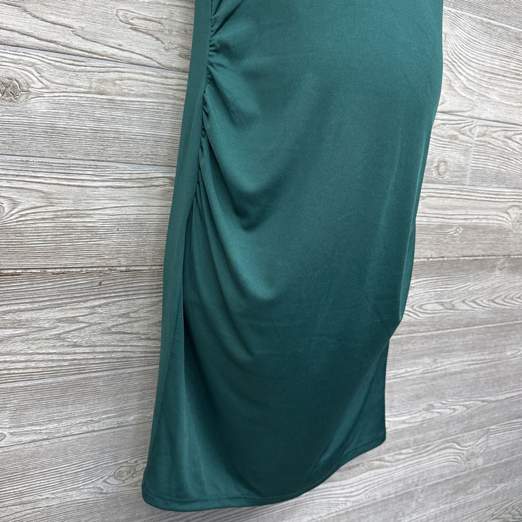 Ribbed Ruched Tank Dress Large