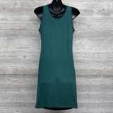 Ribbed Ruched Tank Dress Large