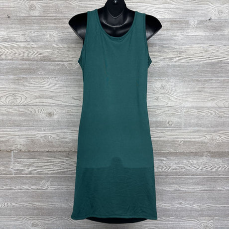 Ribbed Ruched Tank Dress Large