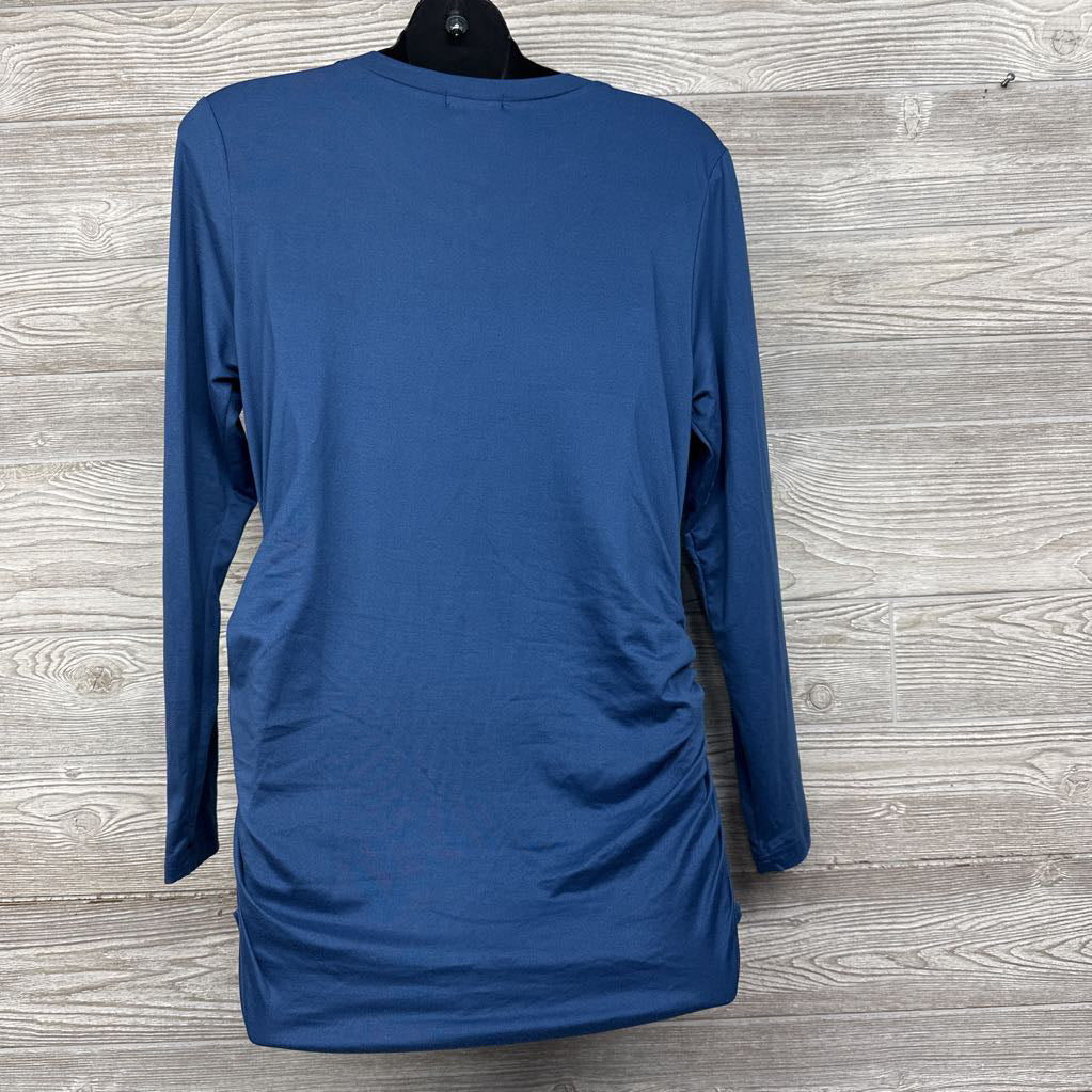 LS Ruched V Neck Shirt Large