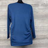 LS Ruched V Neck Shirt Large