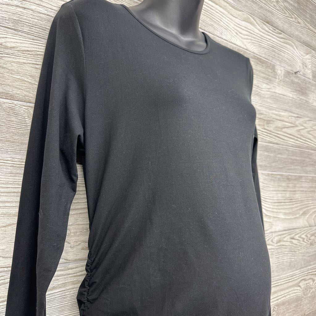 LS Ruched Scoop Neck Shirt Large