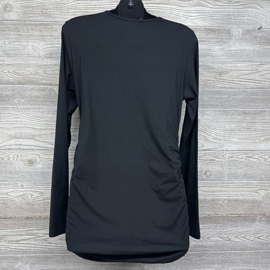LS Ruched Scoop Neck Shirt Large
