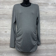 LS Ribbed Ruched Shirt Large