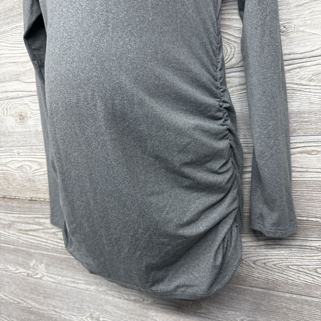 LS Ribbed Ruched Shirt Large
