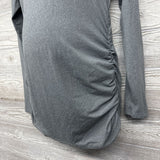 LS Ribbed Ruched Shirt Large