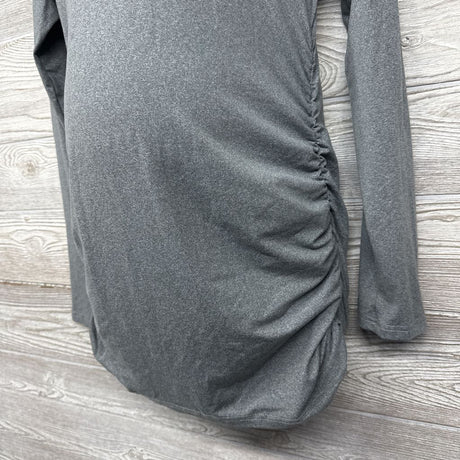 LS Ribbed Ruched Shirt Large