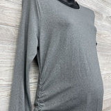 LS Ribbed Ruched Shirt Large