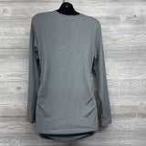 LS Ribbed Ruched Shirt Large