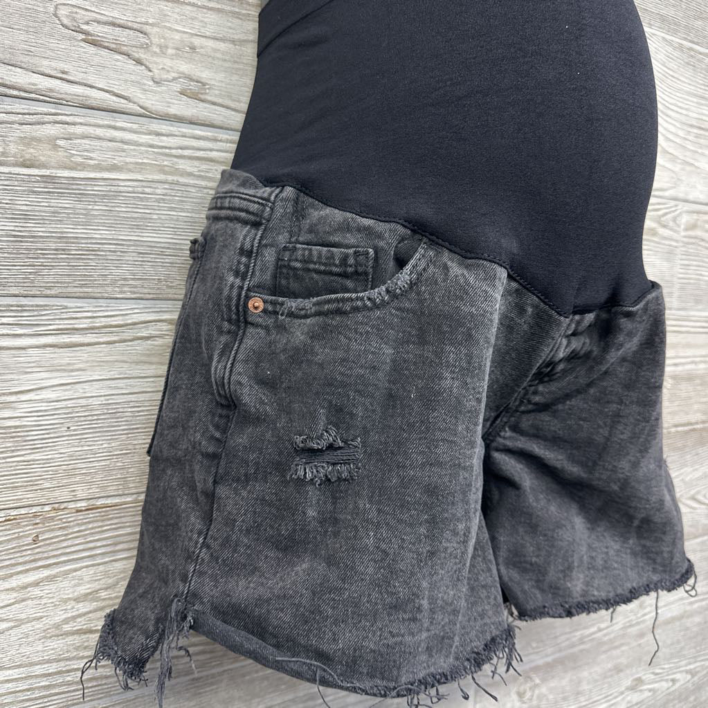 Full Panel Distressed Denim O.G. Straight Shorts 10/Med