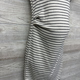 Ruched French Terry Dress Stripes Small