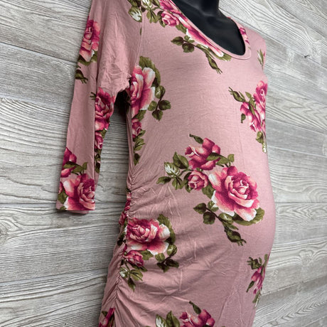 LS Ruched Dress Flowers Large