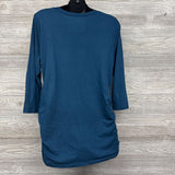 LS Ruched Shirt Extra Thankful This Year Large