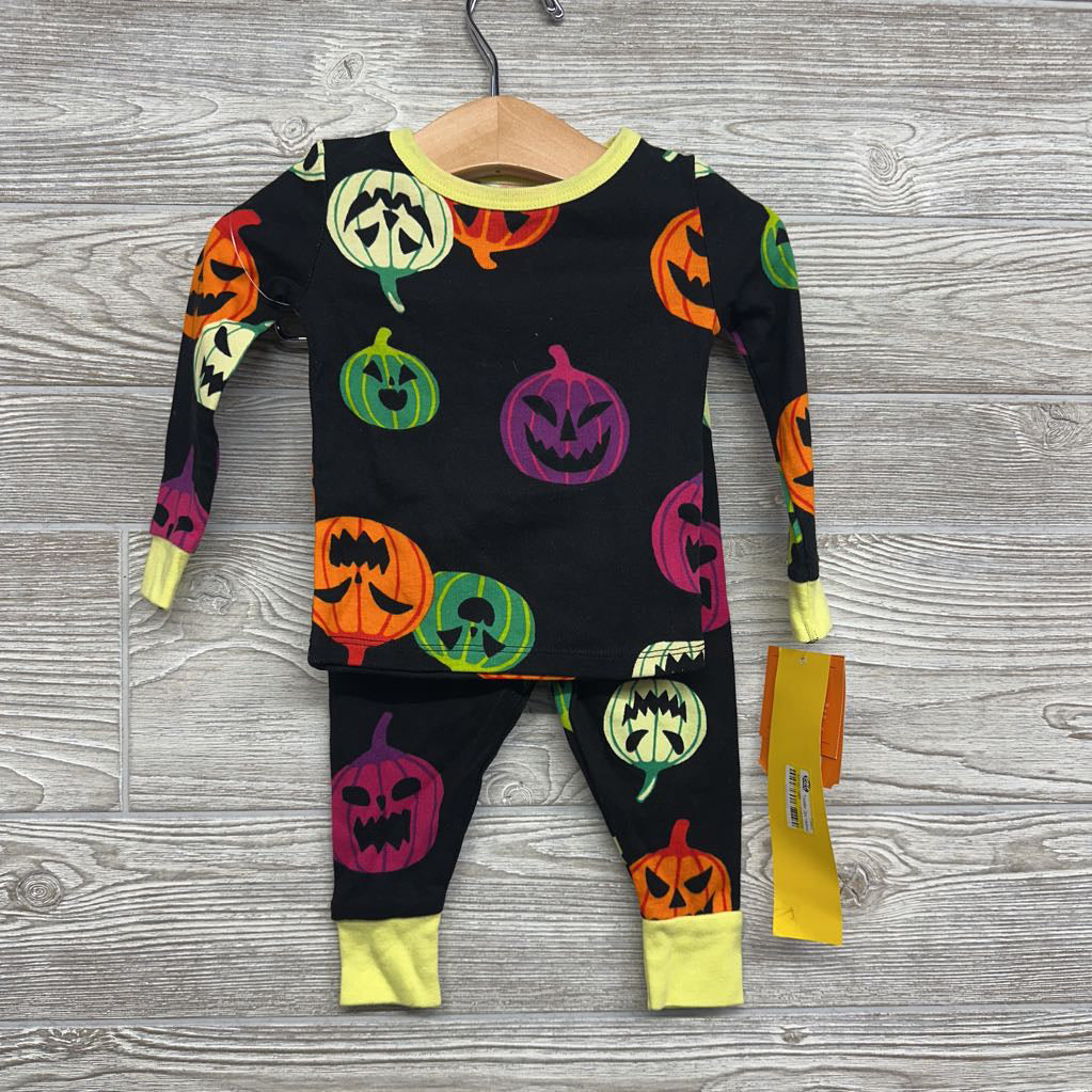 NEW 2 Pc LS PJs Pumpkins 12M