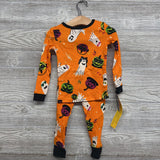 NEW 2 Pc LS PJs Pumpkins Ghosts 3T