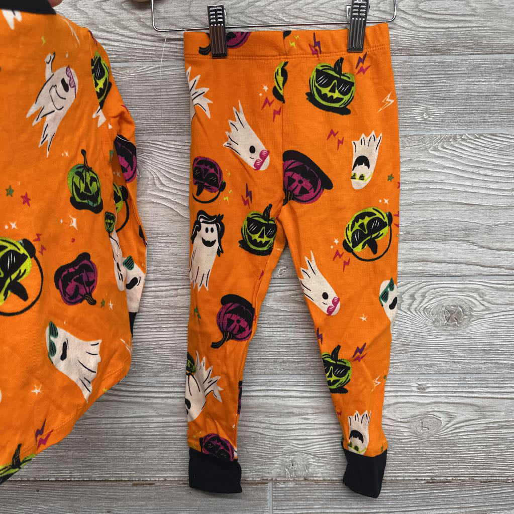 NEW 2 Pc LS PJs Pumpkins Ghosts 3T