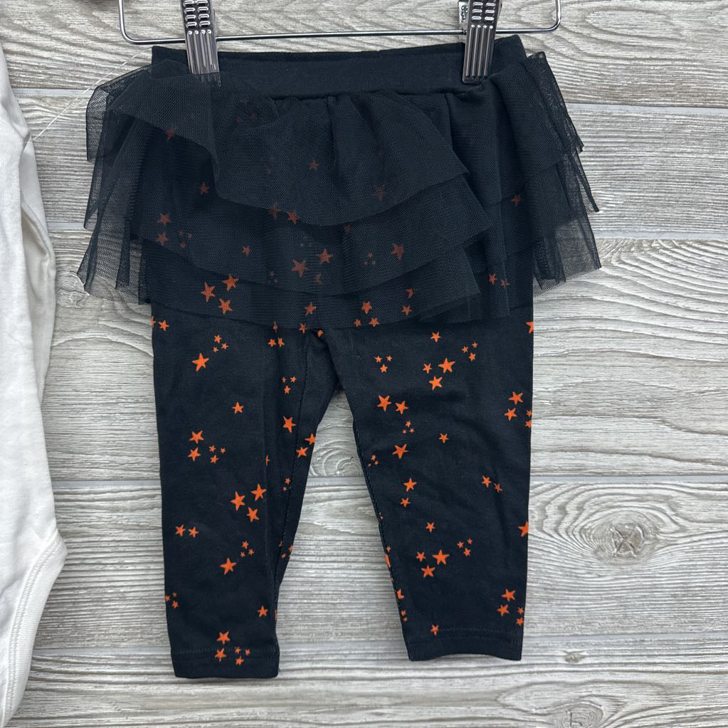 NEW LS Bodysuit Fa-boo-lous & Skirted Leggings Stars 9M