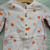LS Gauze Outfit Pumpkins 0-3M