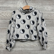 handmade LS Cropped Turtle Neck Shirt Ghost Yin Yang 3T
