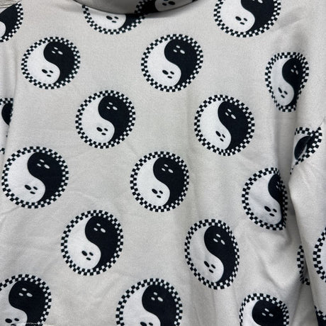 handmade LS Cropped Turtle Neck Shirt Ghost Yin Yang 3T