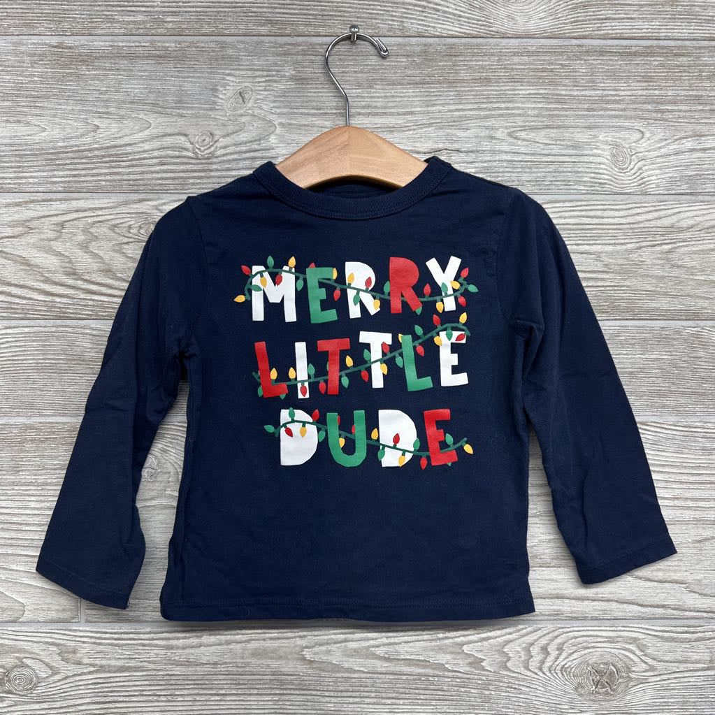LS Shirt Merry Little Dude 2T