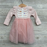 LS Tulle Skeleton Dress Glitter 12-18M