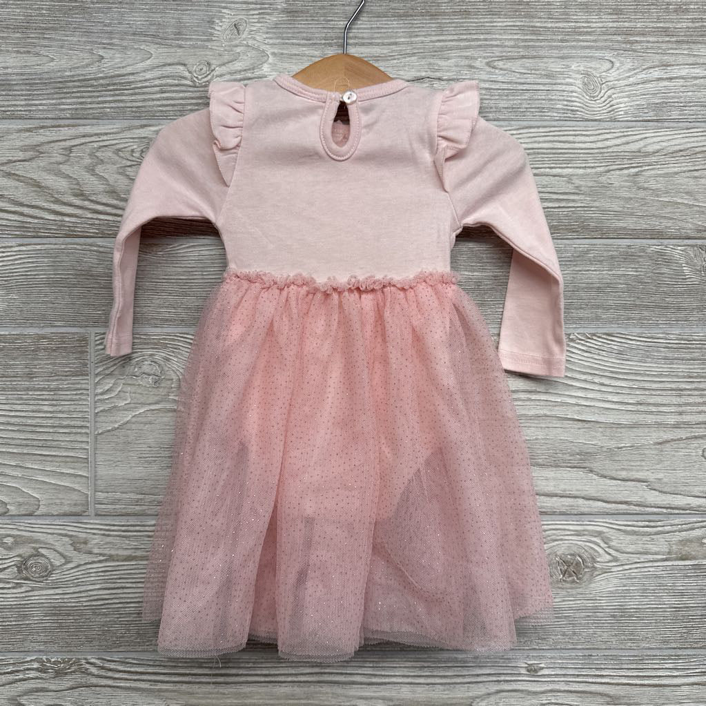 LS Tulle Skeleton Dress Glitter 12-18M