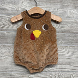 Minky Dot Turkey Outfit W/ Hat 6M