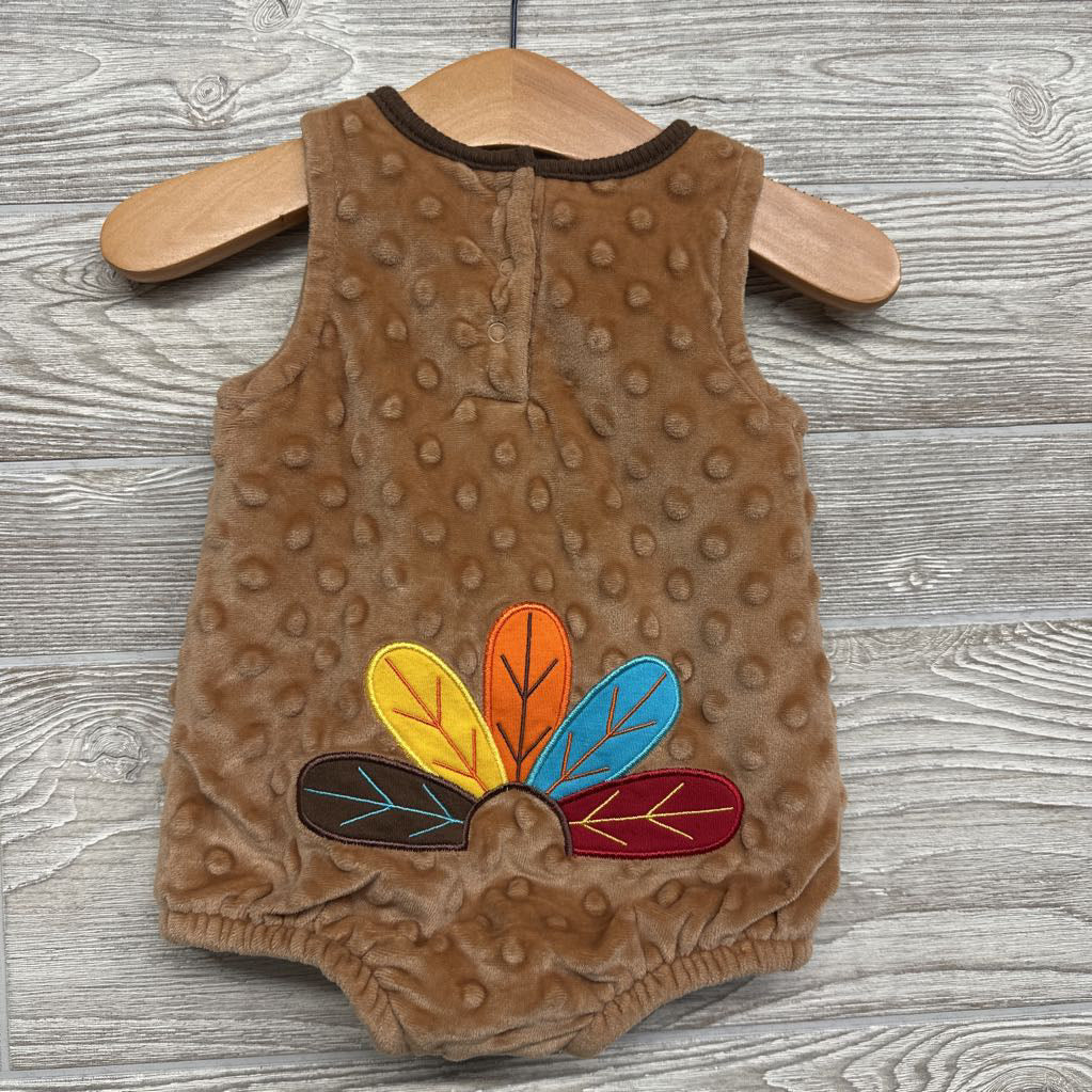 Minky Dot Turkey Outfit W/ Hat 6M